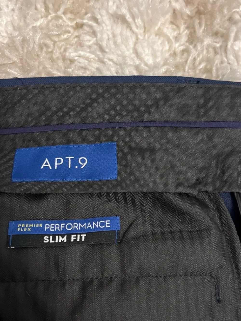Apt. 9 Men's Navy Dress Pants - Tailored Flat-Front Trousers size 30/32